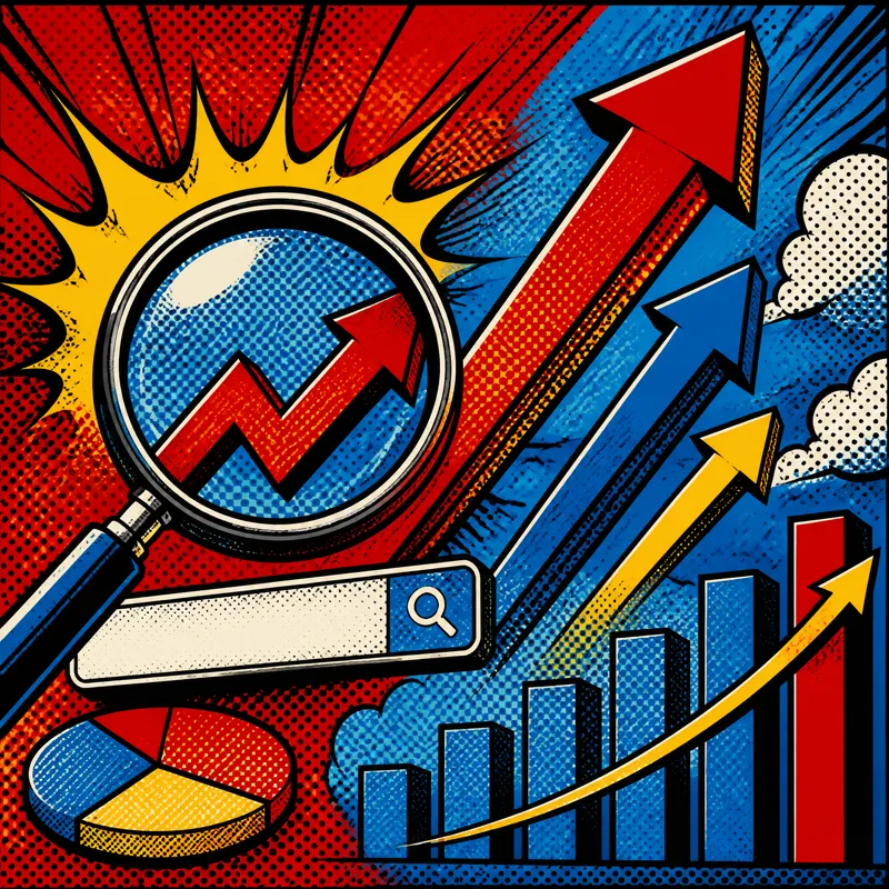 Comic illustration representing search engine optimization services
